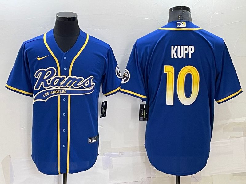 Men Los Angeles Rams #10 Kupp Blue 2022 Nike Co branded NFL Jersey